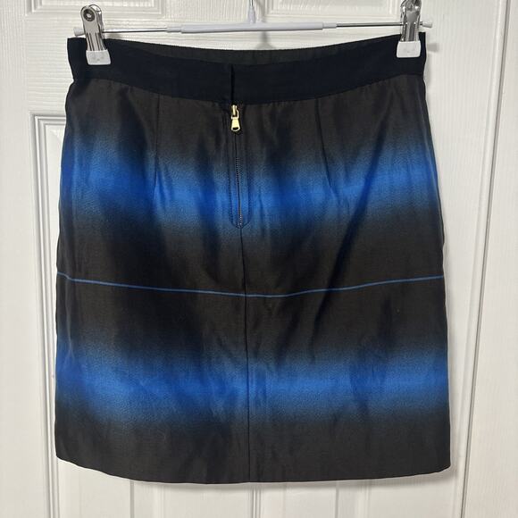 Marc Jacobs Women's 2 Blue Aster Black Silk Blend Mini Skirt Holiday Sexy Y2K - Picture 3 of 9